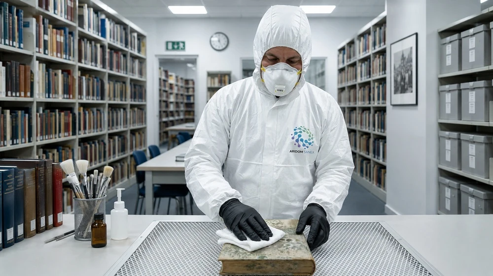 archive-mould-remediation-uk-heritage-collection-protection-aridom-sanex