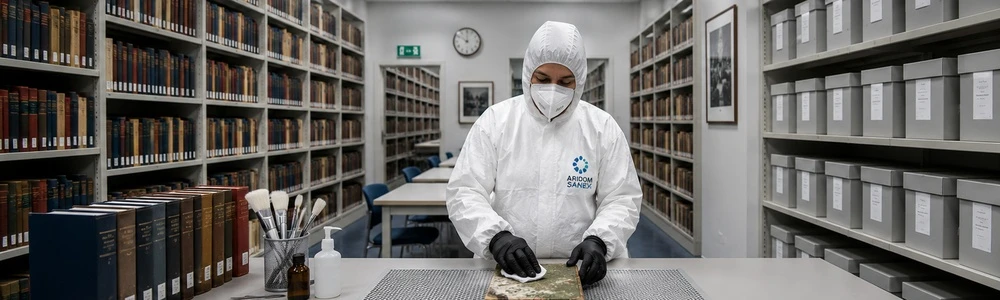 archive-mould-remediation-uk-heritage-collection-protection-aridom-sanex